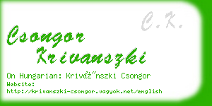 csongor krivanszki business card